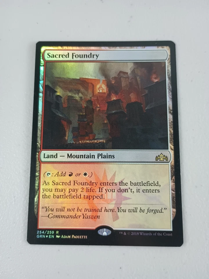 MTG Sacred Foundry Guilds of Ravnica 254/259 Foil Magic Dual Land NM - Image 1 of 2