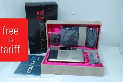 "TOP MINT BOX"Contax T2 Titanium 35mm Point & Shoot Film Camera  fm JAPAN #5892 - Image 1 of 4
