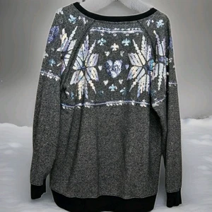 Pink Victoria's Secret Oversize-Top Weihnachten Pailletten Schneeflocke Damen Gr. L  - Bild 1 von 19