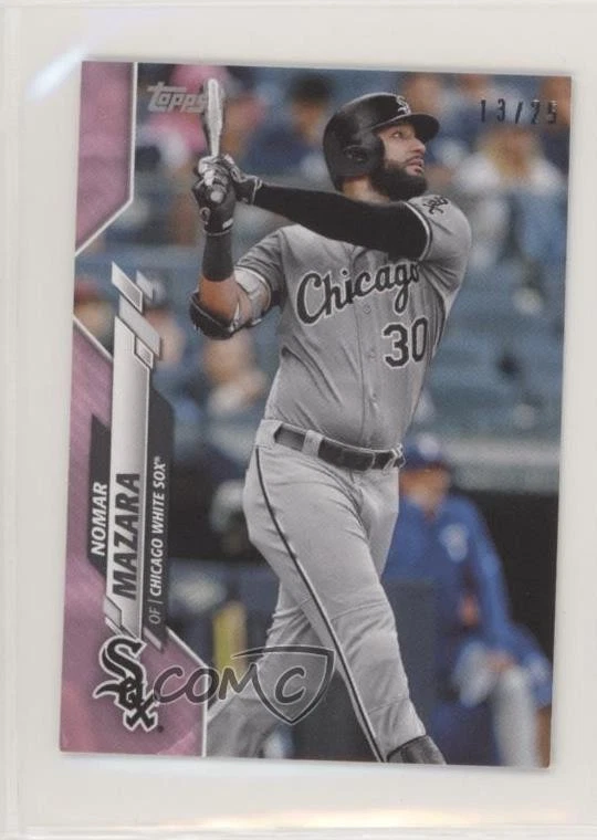 2020 Topps Mini Pink /25 Nomar Mazara #638 - Image 1 of 2