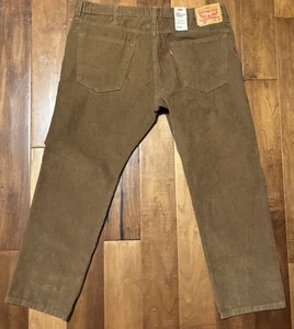New Levis 502 Corduroy Pants Mens 38x30 Brown Straight Leg - Picture 1 of 5