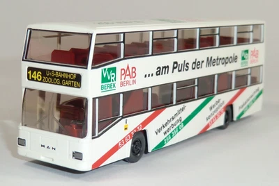 Wiking -  MAN SD 202 Doppeldeckerbus "PAB am Puls der Zeit", 1:87 #25-SV1151/K19 - Bild 1 von 4