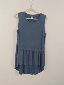 Anthropologie Mote Peplum Tank Top Super Soft Layering Piece Blue Womens Size XL - Picture 1 of 4
