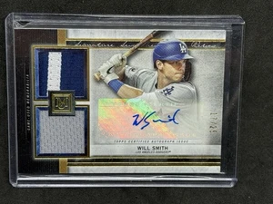 2020 Topps Museum Collection Will Smith Auto Dual Game Used Jersey 17/25 Dodgers - Picture 1 of 2