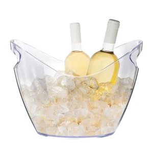 Ice Bucket Wine Bucket,Clear Acrylic 4 Liter Plastic Tub for Drinks and Parti... - Picture 1 of 9