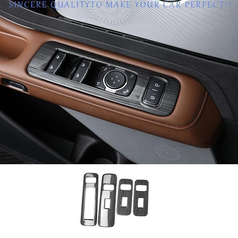 Panel de interruptor de bloqueo de elevación de ventana de tablero de grano de pluma para Lincoln Aviator 2020-2023 Foto 1 de 3