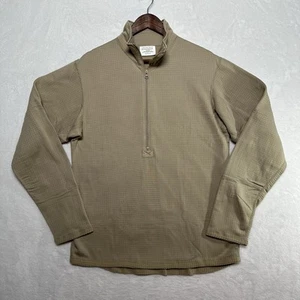 Polartec Midweight Waffle Grid Thermal Gen III Cold Weather Pullover Top Size M - Picture 1 of 9