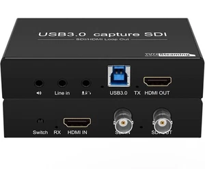 SDI Video Capture Card 1080P60fps HDMI/SDI to USB3.0 Audio Video Capture Devi... - Bild 1 von 8