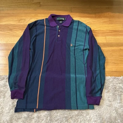 Camisa de rugby a rayas vintage Caballeros de la mesa redonda manga larga para hombre mediana Foto 1 de 4