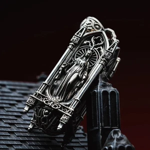 White Bronze Sanctum Pendant, Virgin Mary, Spiritual Jewelry, Christmas Gift - Picture 1 of 13