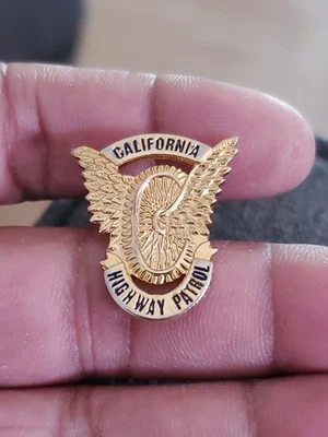 Rare CHP California Highway Patrol Motorcycle Wing Pin - Image 1 of 4