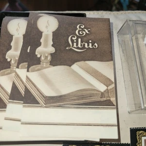 Vintage Bookplates Ex Libris Gummed - Bild 1 von 11