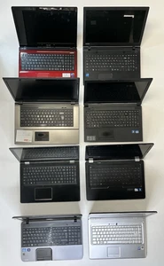 Job Lot of 8 Laptops – ASUS, Lenovo, Toshiba, Dell, Compaq – Untested #234 - Picture 1 of 17