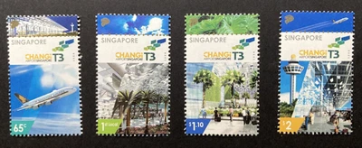 Singapore - 2008 - Changi Airport Terminal 3 - Set of 4 Stamps. MNH Lot 1. - Image 1 of 2