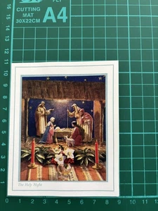 MARGARET W. TARRANT THE HOLY NIGHT XMAS UNWRITTEN CHRISTMAS CARD - Picture 1 of 4