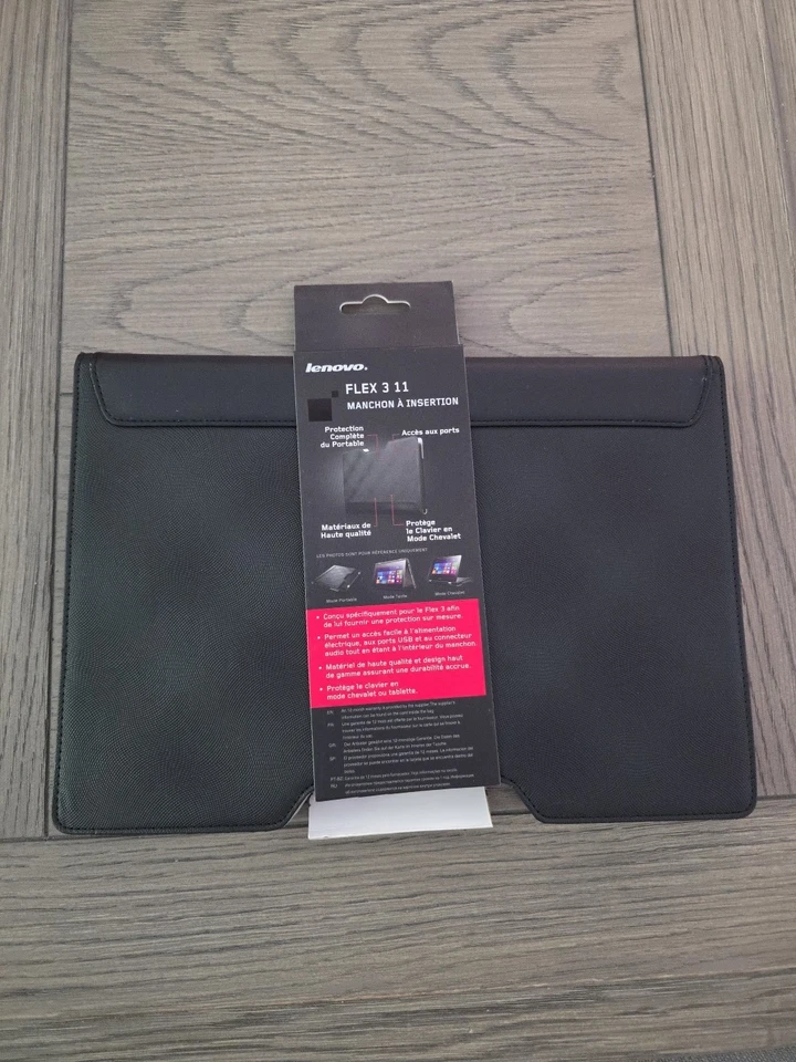 Lenovo FLEX 11 Inch Slot-in Sleeve Laptop Case, Black - Image 1 of 2