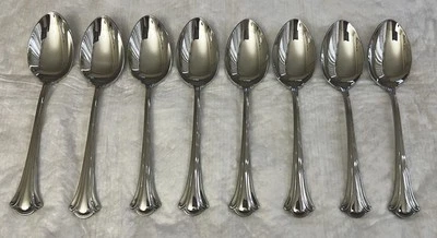 Cubiertos de acero inoxidable International Lyon RESPLENDENCE - Lote de 8 cucharas soperas (A) Foto 1 de 4