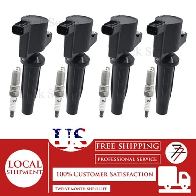 Bobina de encendido y bujía 4 piezas para Mercury Mariner 2009-2011 2,5 L L L4 Foto 1 de 4