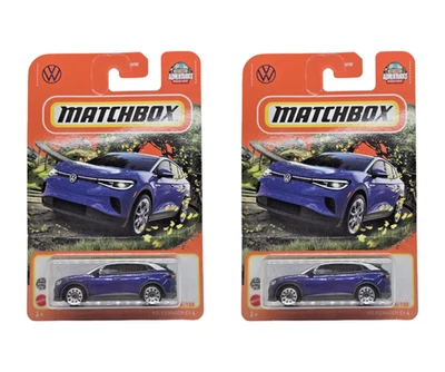 2022 Matchbox Volkswagen EV 4 #44 Metalflake Azul - Conjunto de 2 - Imagem 1 de 3