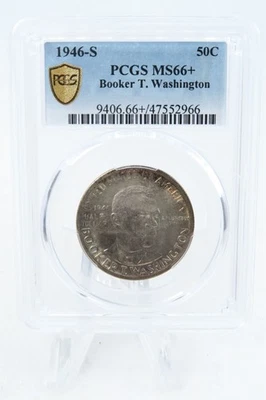 1946-S PCGS MS66+ Booker T. Washington Classic Commemorative Half Dollar 50C - Image 1 of 2