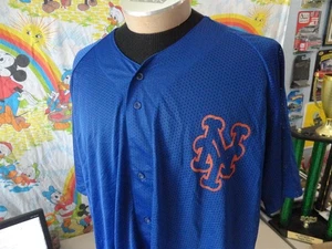 Maglia blu atletica vintage anni 90 New York Mets MLB Nesh Russell 2XL - Foto 1 di 5