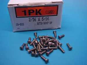 (100) #2-56 x 5/16" TESTA PULSANTE VITE TAPPO PRESA ESAGONALE ACCIAIO INOX 18-8 - Foto 1 di 3