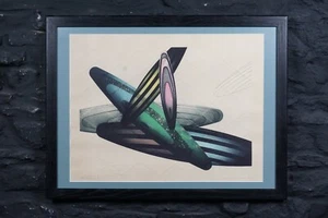 Vintage Yoshito Arichi Space Time 8 ~Edizione Limitata Stampa in rilievo 14/40 Firmata - Foto 1 di 10