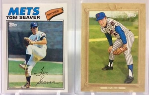 2010 Topps #CMT84 & 2010 Turkey Red #TR74 TOM SEAVER Insert Set (NY Mets) - Mint - Picture 1 of 11