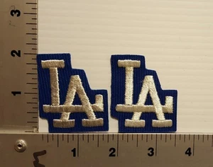 2-PCS LA LOS ANGELES DODGERS VINTAGE EMBROIDERED PATCH - Picture 1 of 2