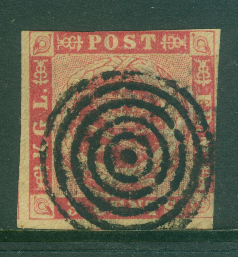 DANISH WEST INDIES (DWI) 1866  Coat of Arms  3c rose  Scott # 2 used FVF - Image 1 of 2