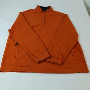Saddlebred Men's Orange 1/2 Zip Pullover Fleece Sweatshirt Long Sleeve Size XL - Picture 1 of 13