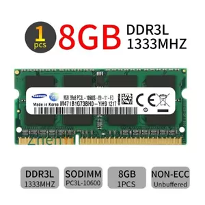 Samsung 8GB 4GB DDR3L 1333MHz PC3L-10600S 204Pin SODIMM Laptop Memory SDRAM FR - Picture 1 of 9