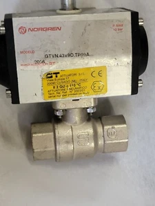NORGREN GTVN.43x9O.TP09A. 3/4" pneumatisch betätigter Kugelhahn DN20 PN40 KOSTENLOSER VERSAND - Bild 1 von 13