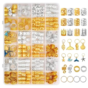 1 Box-Set mit Haarverlängerungen, Zopf-Haarspangen und Haarperlen, Haar-Accessoi - Bild 1 von 6
