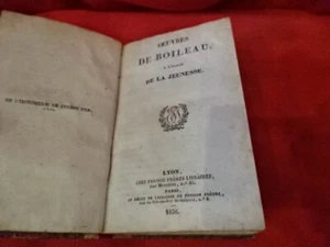 BOILEAU - Oeuvres de Boileau, à l’usage de la jeunesse. Perdisse, 1836. - Picture 1 of 7