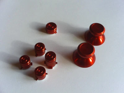 MICROSOFT New RED Metal Aluminum Alloy ABXY Guide Thumbstick Bullet Xbox One Controller