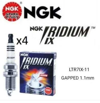 NGK Iridium Spark Plugs LTR7IX-11 Fit Ford Fiesta ST180 / Focus RS MK3 / ST250 - Image 1 of 2