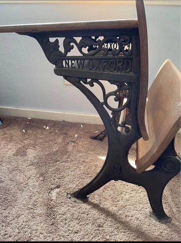 Unstained Oxford Antique School Desk Cover
