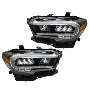 Silscvtt Left+Right Headlight For Toyota Tacoma 2020 2021 22 2023 Full LED Lamps - Picture 1 of 10