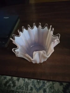 Vintage Fostoria Heirloom Pink Opalescent Glass Bowl/vase - Picture 1 of 16