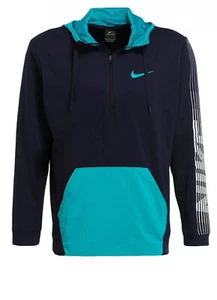 NIKE HOODIE DRI-FIT DUNKELBLAU/ TÜRKIS Gr. L (52) UVP: 70€ - Bild 1 von 7