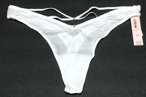 medium - NWT Victoria's Secret high-leg thong panty white 2024, $16.95 tag (c467 - Picture 1 of 2