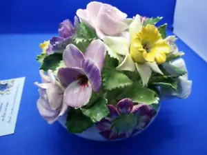 RARE c1950's 'Adderley' Large Bowl Bone China Spring Flower Bouquet - Picture 1 of 11
