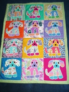 Handmade Puppy Dog baby quilt - Picture 1 of 2
