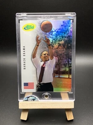 Barack Obama 🔥 2008 ETopps REFRACTOR 💎 272/999 😲 Topps Factory Sealed 📦 - Image 1 of 4