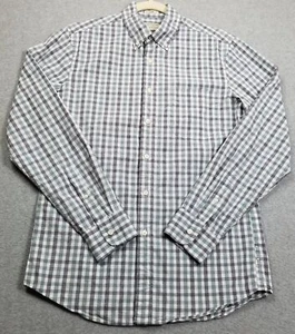 Camisa J.Crew Abotonada Para Hombres Pequeña A Cuadros Manga Larga Elastizada Calce Ajustado Bolsillo Trabajo - Imagen 1 de 9
