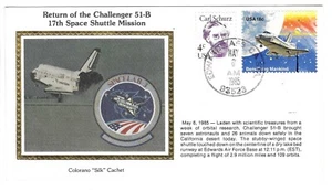 Colorano Silk Event 1985 18c 51-B Challenger Mission Return Sc #1918 - Imagen 1 de 1