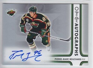 2006-07 O PEE CHEE HOCKEY PIERRE MARC BOUCHARD AUTO A-PB OPC AUTOGRAPHS Wild