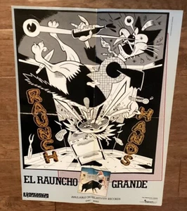 The Raunch Hands El Rauncho Grande Poster Relativity Records Garage Punk 1985 - Foto 1 di 11