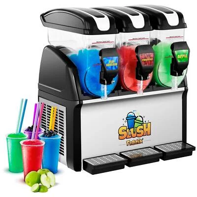 Slush Eis Maschine Slushmaschine Ice Maker Softeis Slusheis 3 x 12 Liter - Bild 1 von 4